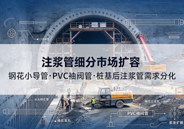 丰都注浆管细分市场扩容，隧道钢花小导管、PVC 袖阀管、桩基后注浆管需求分化